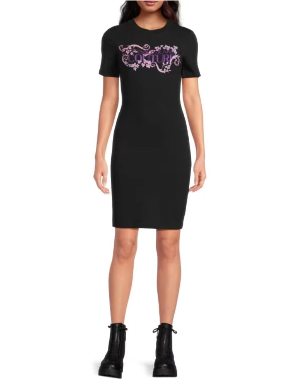 Versace Jeans Couture Logo T-Shirt Mini Dress